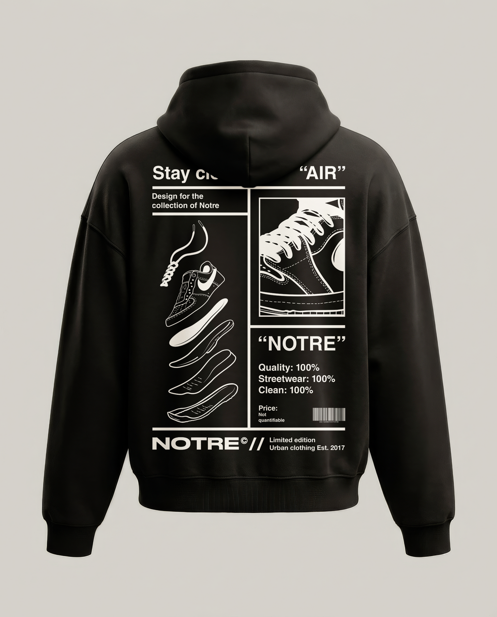 Felpa Hoodie Notre Stay Clean 24H EXPRESS SHIPMENT