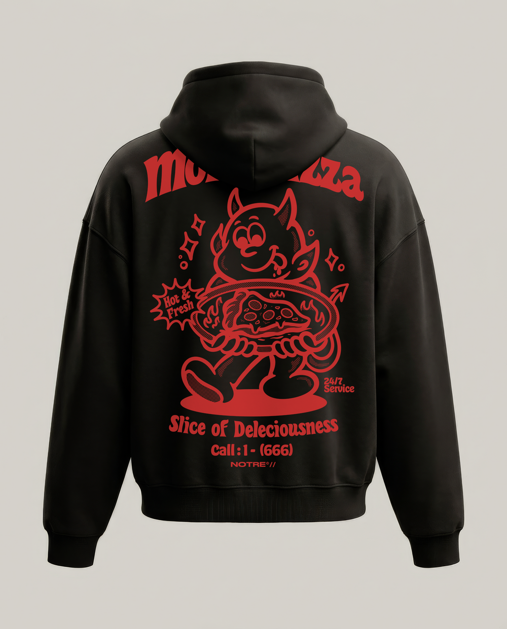 Felpa Hoodie Notre More Pizza 666 24H EXPRESS SHIPMENT