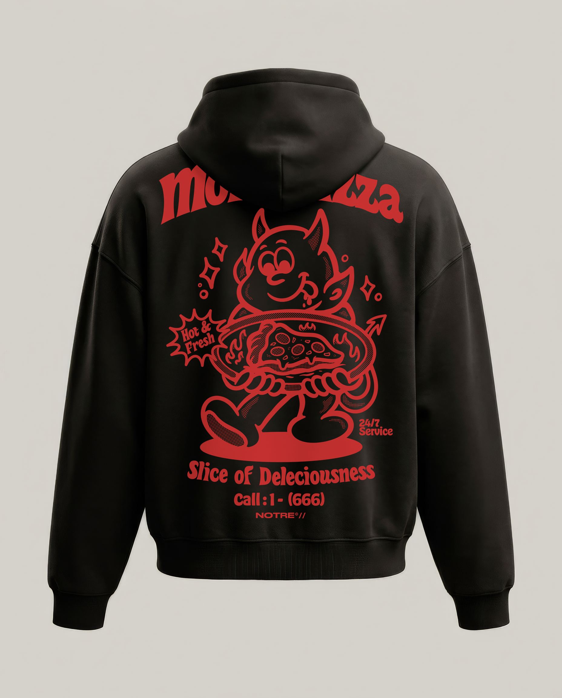 Felpa Hoodie Notre More Pizza 666 24H EXPRESS SHIPMENT