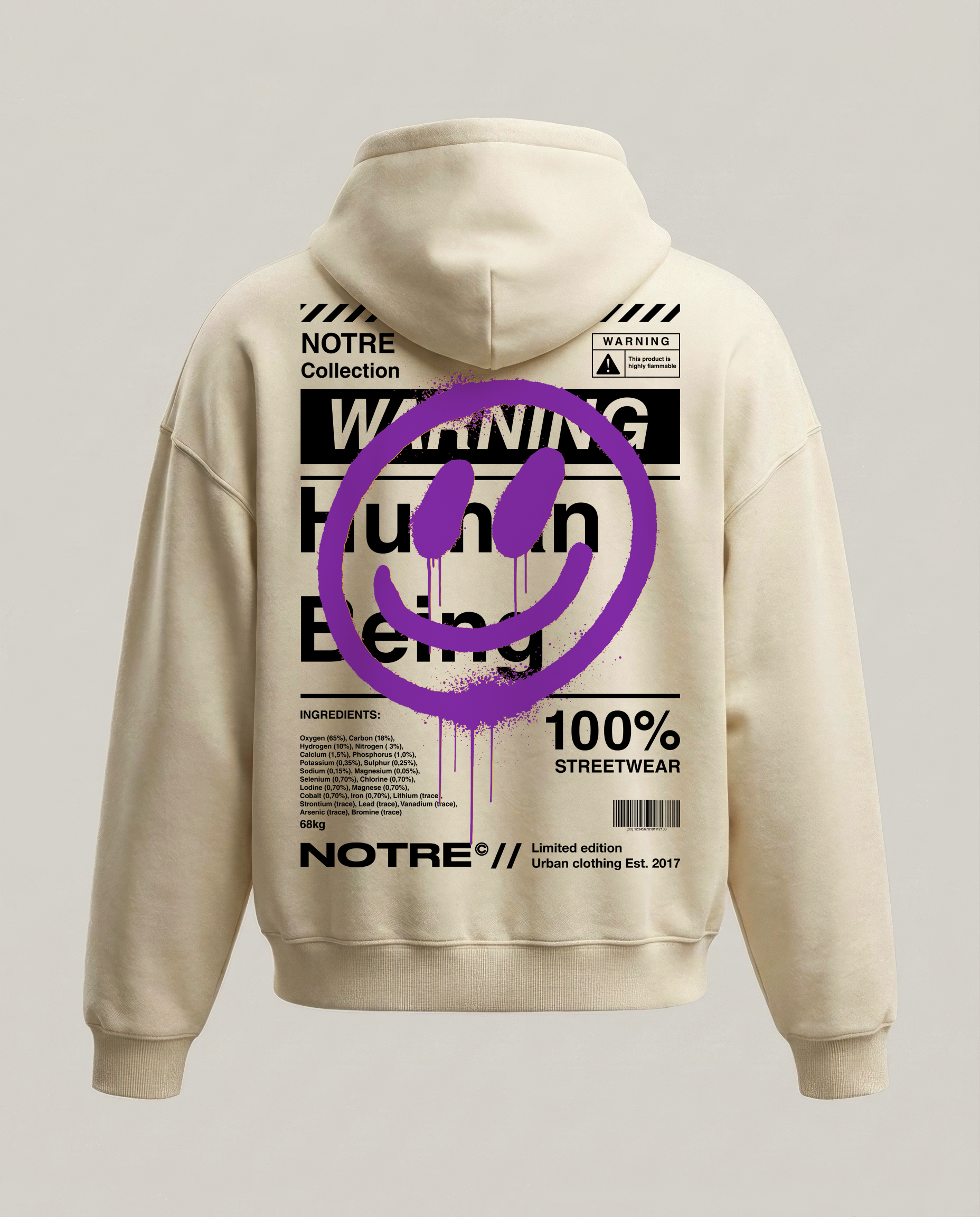 Felpa Hoodie Notre Human Being 24H EXPRESS SHIPMENT