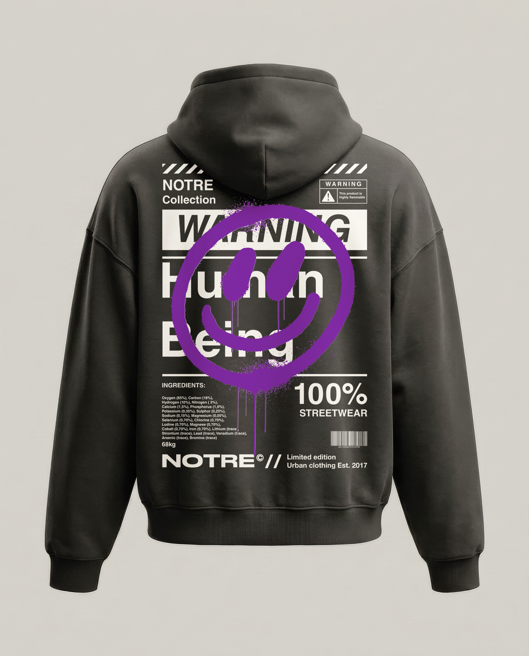 Felpa Hoodie Notre Human Being 24H EXPRESS SHIPMENT
