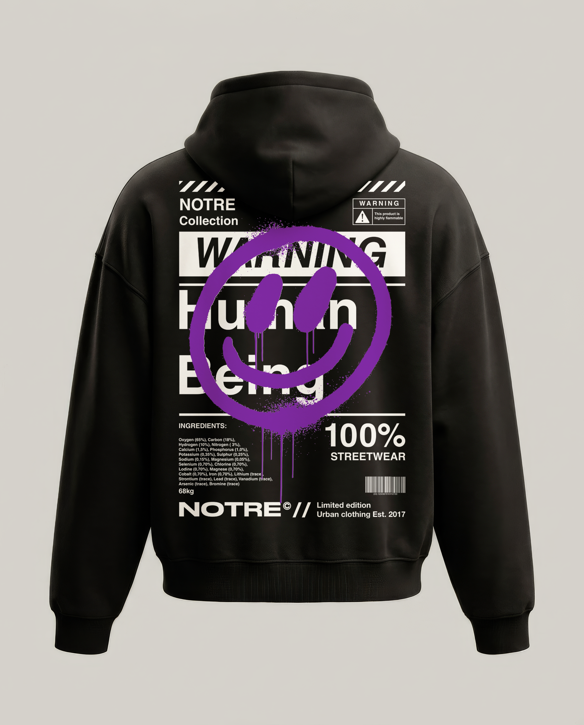 Felpa Hoodie Notre Human Being 24H EXPRESS SHIPMENT