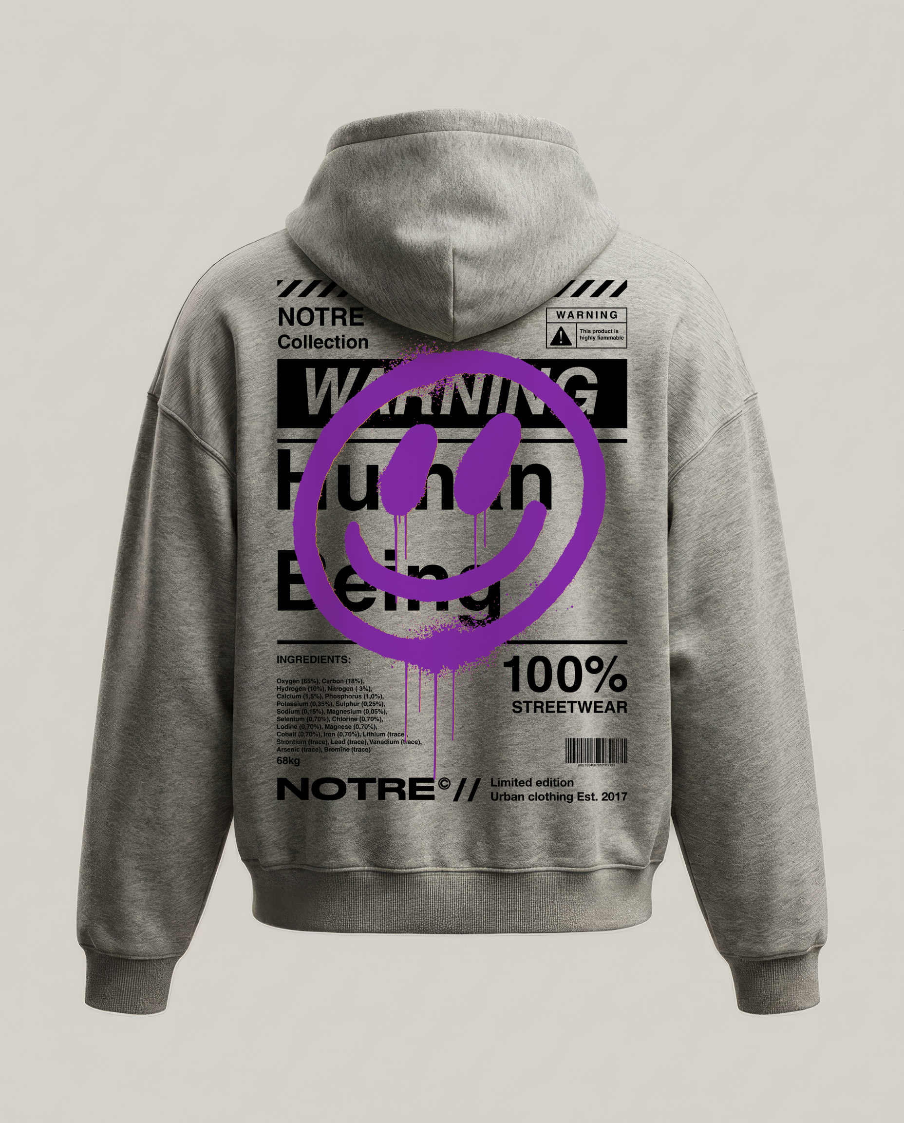 Felpa Hoodie Notre Human Being 24H EXPRESS SHIPMENT