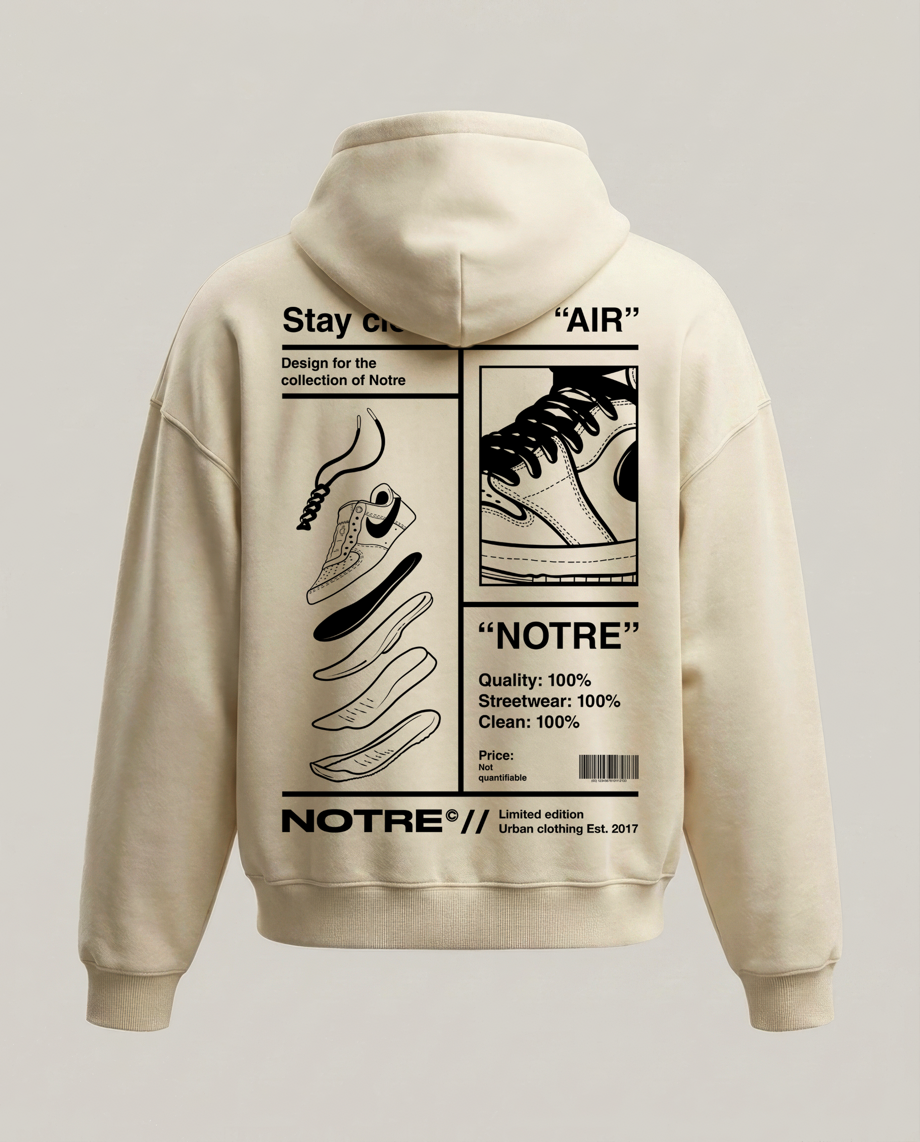 Felpa Hoodie Notre Stay Clean 24H EXPRESS SHIPMENT