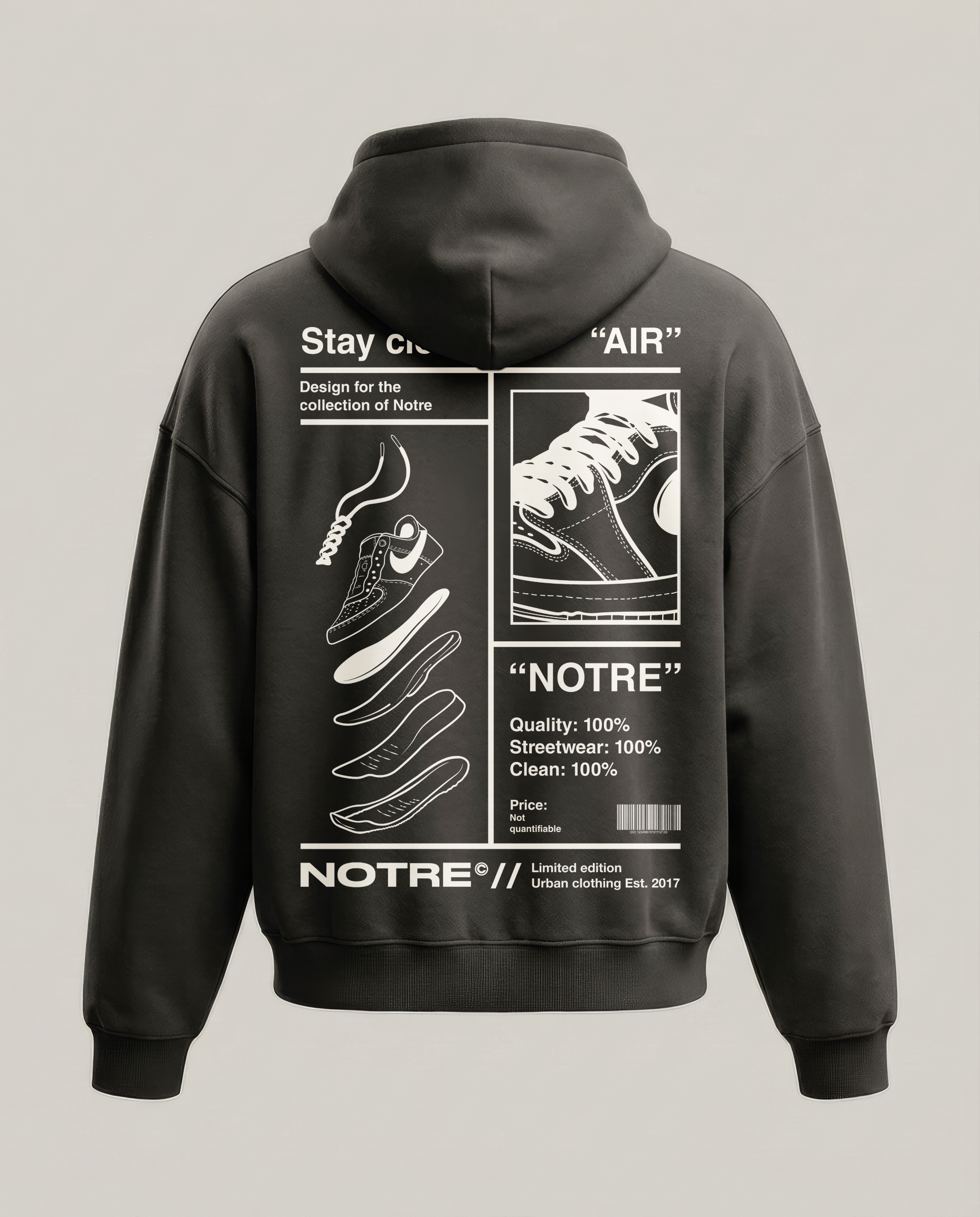 Felpa Hoodie Notre Stay Clean 24H EXPRESS SHIPMENT