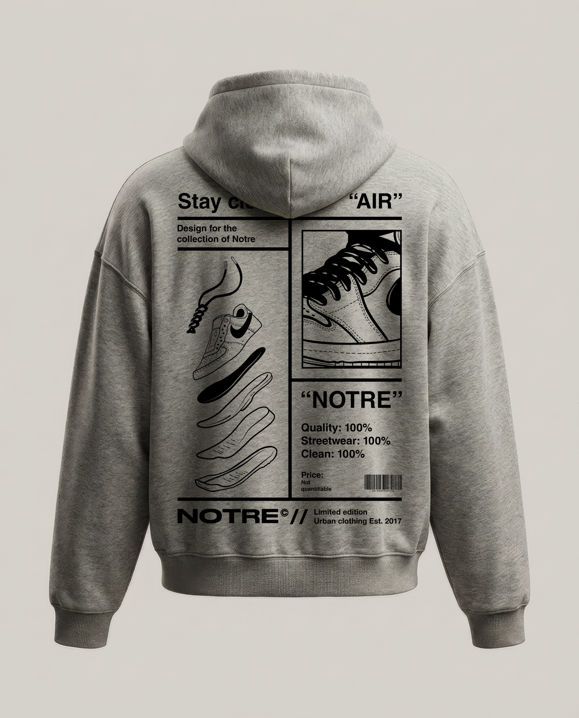 Felpa Hoodie Notre Stay Clean 24H EXPRESS SHIPMENT